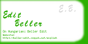 edit beller business card